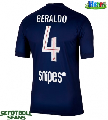 Paris Saint-Germain Lucas Beraldo #4 Hemmatröja 2025-26 Kortärmad